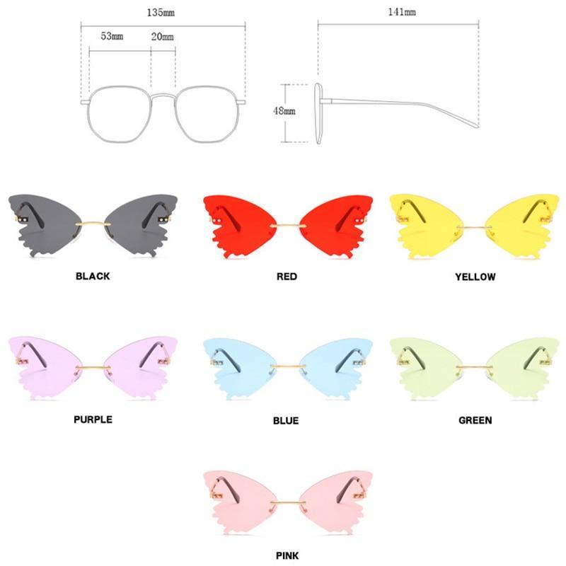 Charming Butterfly Sunglasses Women Luxury Design Glasses Women Summer Oversized Anti-reflective Eyeglasses Women Cool Fashion Trendy Sunglasses