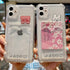 Charming Card Phone Case For iPhone 14 13 12 11 Pro Max 7 8 Plus X XR XS Max Transparent Wallet Soft Bumper Back Cover Funny Couple Transparent Soft iphone Cover