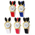 Children Cute Rabbit Leather Strap Casual Wrist Watches Fashion Big Rhinestone Dial Student Quartz Watch Simple Leather Quartz Watches Ultra-Thin Analog Watches For Girls Student