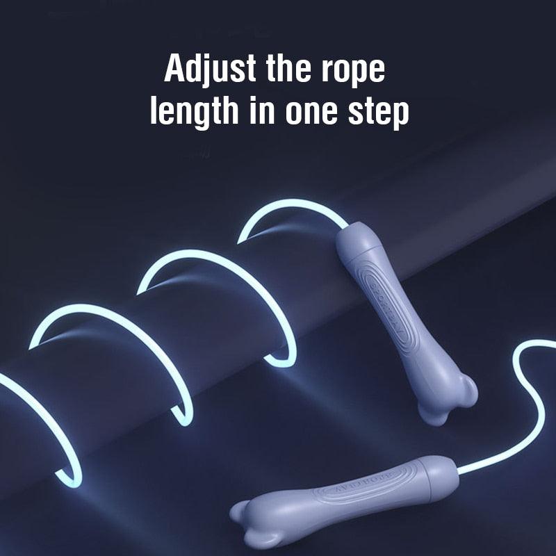 Children Jump Ropes Adjustable Night Glowing Skipping Rope LED Light Up Adult Kids Jump Skipping Rope Fitness Cordless Jump Rope For Kids Glowing Jump Rope Adjustable Skipping Rope Fitness Exercise Jump Ropes For Home Workout