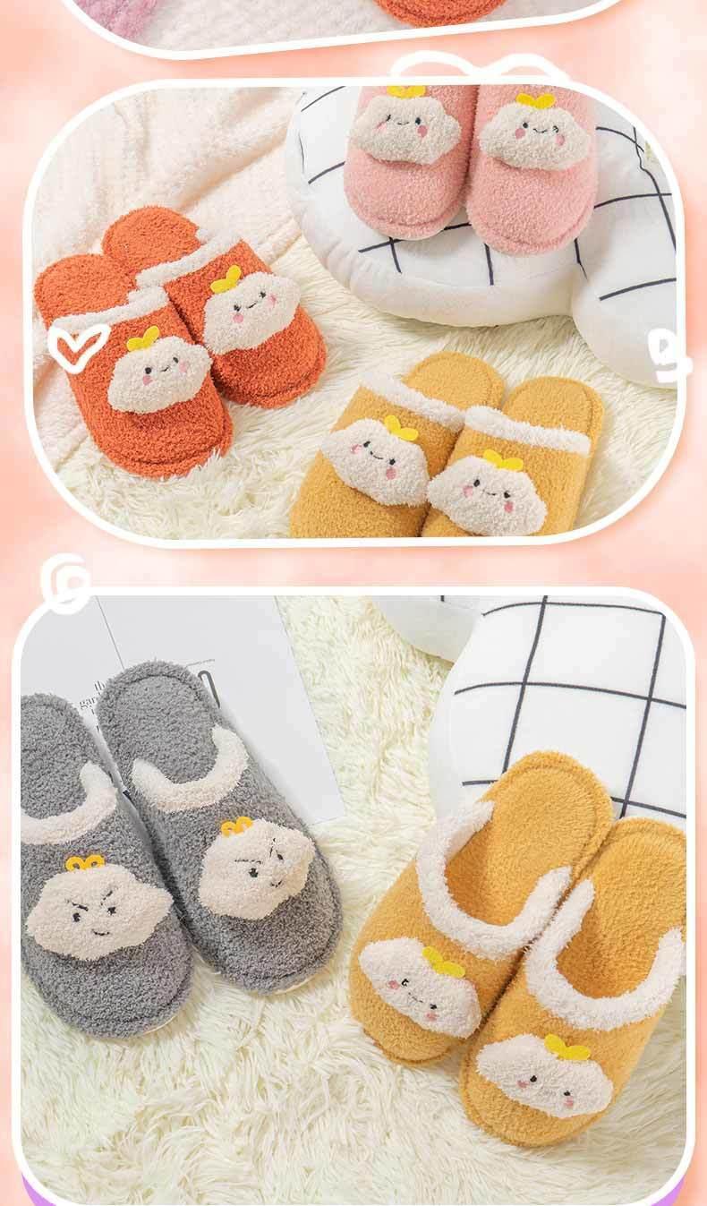 Children's Cotton Slippers Boys And Girls Home Furry Shoes Indoor Warm Shoes Winter Non-slip Cotton Shoes Furry Slippers Memory Foam Anti-Slip House Shoes Comfortable Cotton Slippers Home Bedroom Shoes