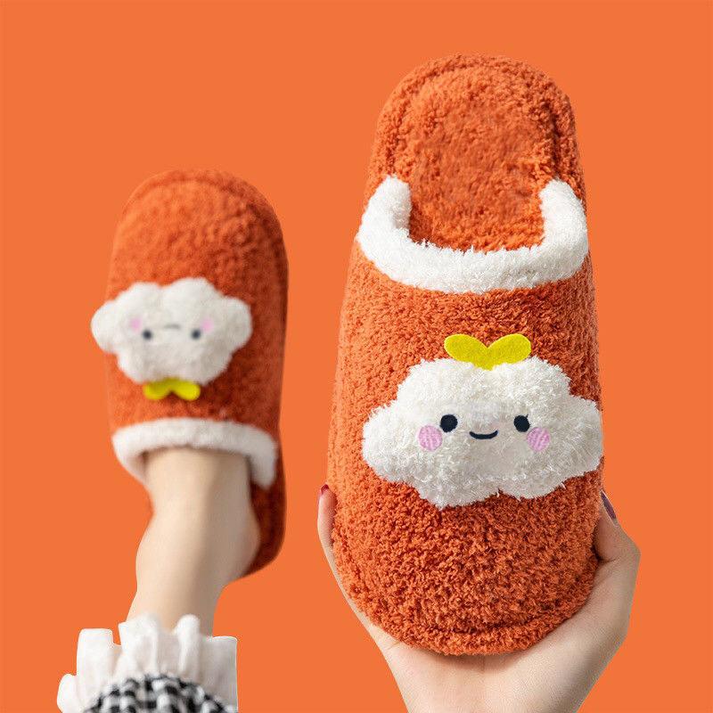 Children's Cotton Slippers Boys And Girls Home Furry Shoes Indoor Warm Shoes Winter Non-slip Cotton Shoes Furry Slippers Memory Foam Anti-Slip House Shoes Comfortable Cotton Slippers Home Bedroom Shoes