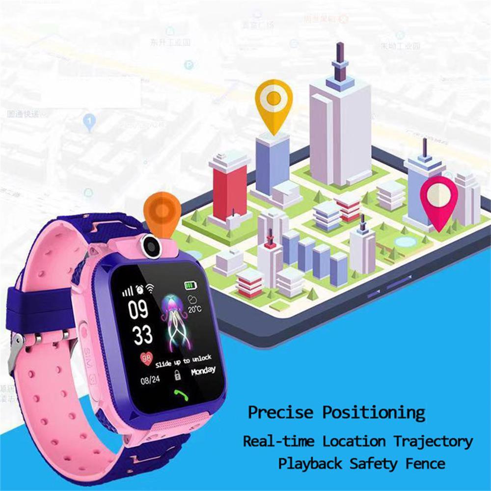 Children Smart Watch SOS Phone Watch Smartwatch For Kids With Sim Card Photo Waterproof Touch Screen Game Watch With 360° Rotated Body Design Waterproof Kids Smartwatch With SOS Call Music Player Camera