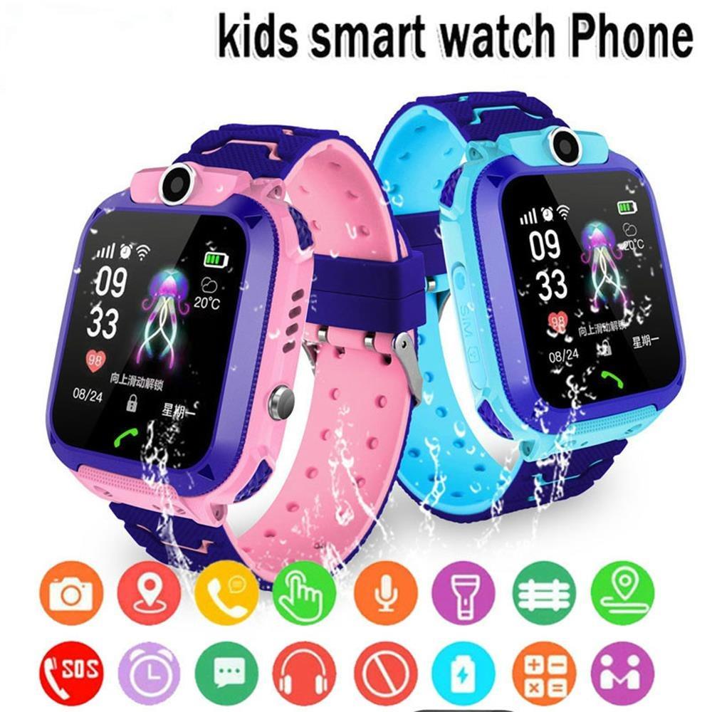 Children Smart Watch SOS Phone Watch Smartwatch For Kids With Sim Card Photo Waterproof Touch Screen Game Watch With 360° Rotated Body Design Waterproof Kids Smartwatch With SOS Call Music Player Camera