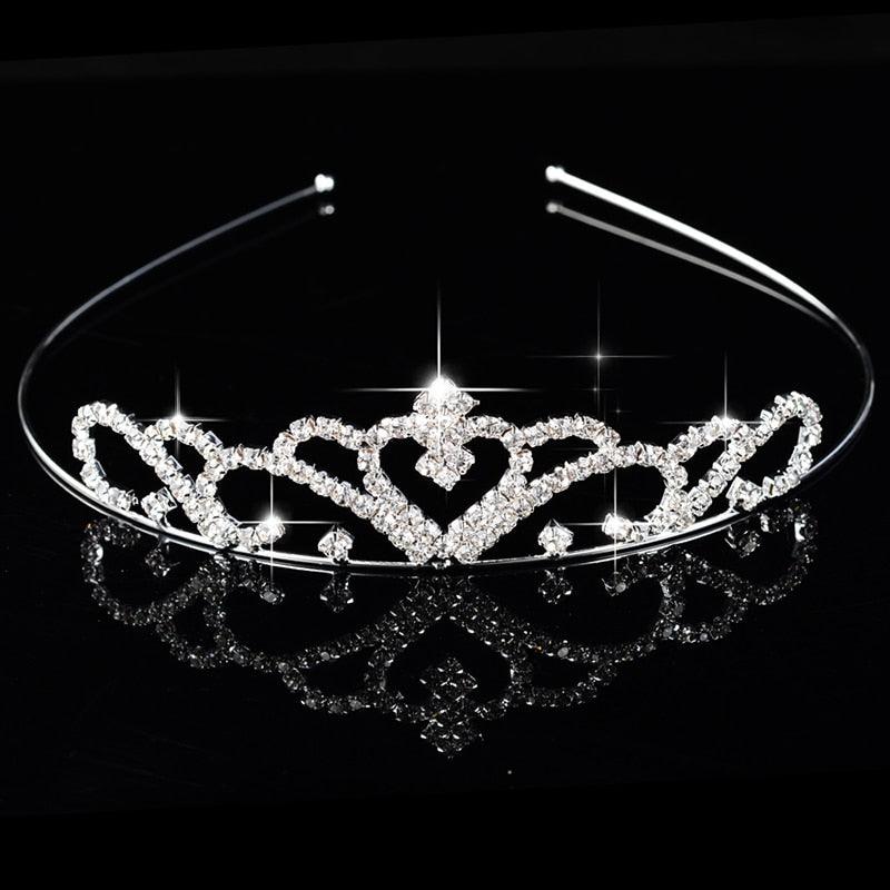 Children Tiaras And Crowns Headband Kids Girls Bridal Crystal Crown Wedding Party Accessories Hair Jewelry Ornaments Headpiece Bride Wedding Rhinestone Tiara Crown Gift Hair Accessories Children Princess Memorial Jewelry