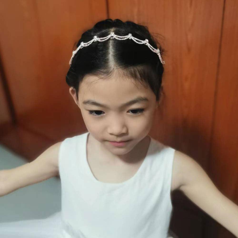 Children Tiaras And Crowns Headband Kids Girls Bridal Crystal Crown Wedding Party Accessories Hair Jewelry Ornaments Headpiece Bride Wedding Rhinestone Tiara Crown Gift Hair Accessories Children Princess Memorial Jewelry