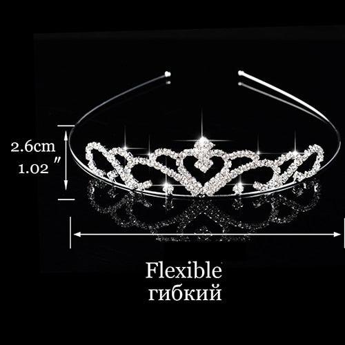 Children Tiaras And Crowns Headband Kids Girls Bridal Crystal Crown Wedding Party Accessories Hair Jewelry Ornaments Headpiece Bride Wedding Rhinestone Tiara Crown Gift Hair Accessories Children Princess Memorial Jewelry