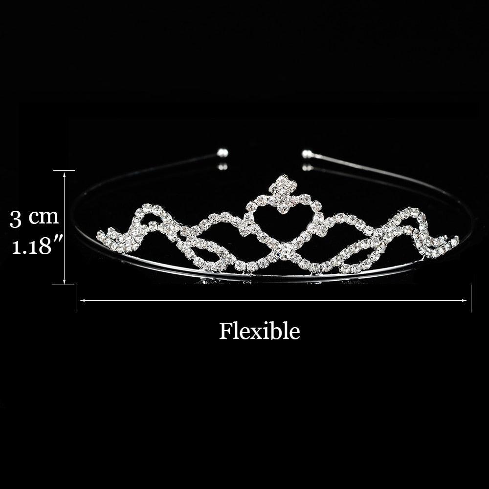 Children Tiaras And Crowns Headband Kids Girls Bridal Crystal Crown Wedding Party Accessories Hair Jewelry Ornaments Headpiece Bride Wedding Rhinestone Tiara Crown Gift Hair Accessories Children Princess Memorial Jewelry