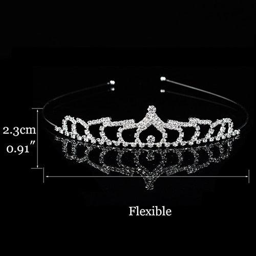 Children Tiaras And Crowns Headband Kids Girls Bridal Crystal Crown Wedding Party Accessories Hair Jewelry Ornaments Headpiece Bride Wedding Rhinestone Tiara Crown Gift Hair Accessories Children Princess Memorial Jewelry