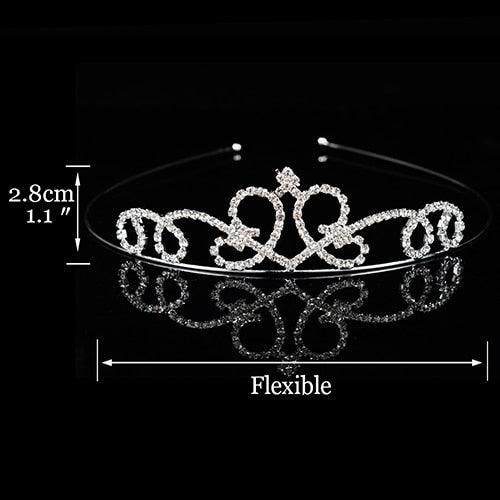 Children Tiaras And Crowns Headband Kids Girls Bridal Crystal Crown Wedding Party Accessories Hair Jewelry Ornaments Headpiece Bride Wedding Rhinestone Tiara Crown Gift Hair Accessories Children Princess Memorial Jewelry