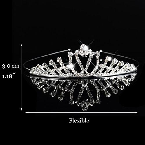 Children Tiaras And Crowns Headband Kids Girls Bridal Crystal Crown Wedding Party Accessories Hair Jewelry Ornaments Headpiece Bride Wedding Rhinestone Tiara Crown Gift Hair Accessories Children Princess Memorial Jewelry