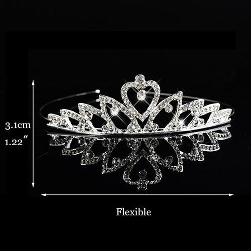 Children Tiaras And Crowns Headband Kids Girls Bridal Crystal Crown Wedding Party Accessories Hair Jewelry Ornaments Headpiece Bride Wedding Rhinestone Tiara Crown Gift Hair Accessories Children Princess Memorial Jewelry