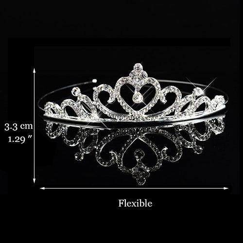 Children Tiaras And Crowns Headband Kids Girls Bridal Crystal Crown Wedding Party Accessories Hair Jewelry Ornaments Headpiece Bride Wedding Rhinestone Tiara Crown Gift Hair Accessories Children Princess Memorial Jewelry