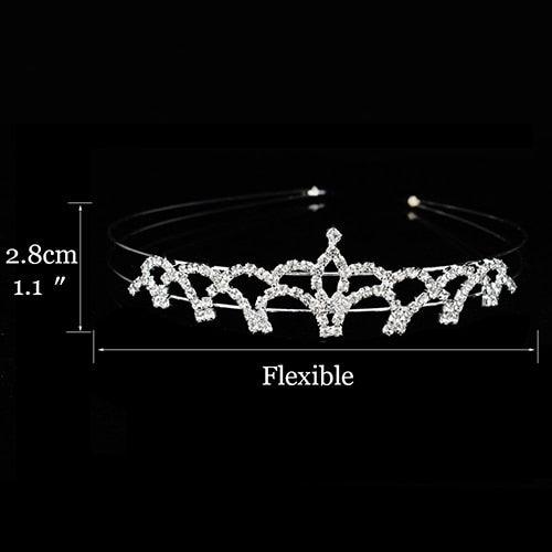 Children Tiaras And Crowns Headband Kids Girls Bridal Crystal Crown Wedding Party Accessories Hair Jewelry Ornaments Headpiece Bride Wedding Rhinestone Tiara Crown Gift Hair Accessories Children Princess Memorial Jewelry