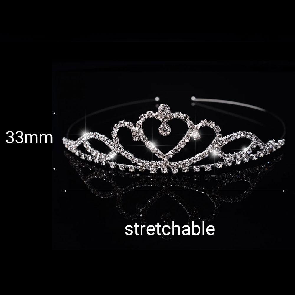 Children Tiaras And Crowns Headband Kids Girls Bridal Crystal Crown Wedding Party Accessories Hair Jewelry Ornaments Headpiece Bride Wedding Rhinestone Tiara Crown Gift Hair Accessories Children Princess Memorial Jewelry