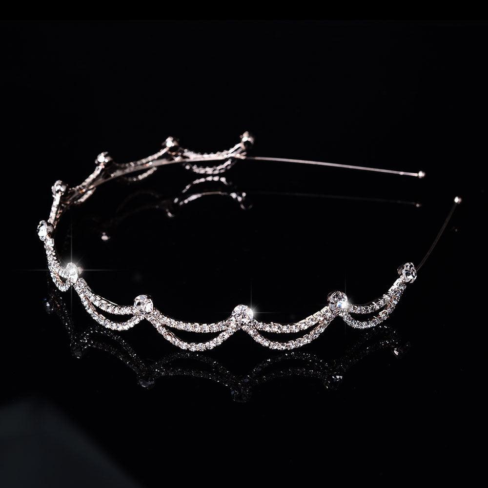 Children Tiaras And Crowns Headband Kids Girls Bridal Crystal Crown Wedding Party Accessories Hair Jewelry Ornaments Headpiece Bride Wedding Rhinestone Tiara Crown Gift Hair Accessories Children Princess Memorial Jewelry