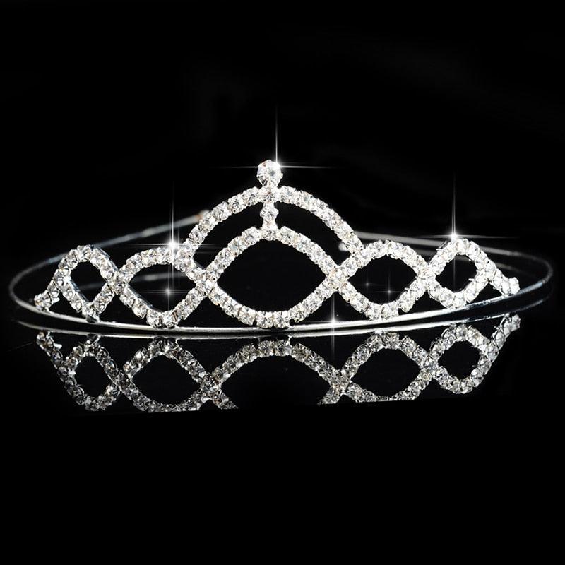 Children Tiaras And Crowns Headband Kids Girls Bridal Crystal Crown Wedding Party Accessories Hair Jewelry Ornaments Headpiece Bride Wedding Rhinestone Tiara Crown Gift Hair Accessories Children Princess Memorial Jewelry