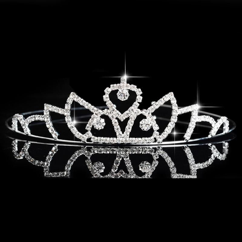 Children Tiaras And Crowns Headband Kids Girls Bridal Crystal Crown Wedding Party Accessories Hair Jewelry Ornaments Headpiece Bride Wedding Rhinestone Tiara Crown Gift Hair Accessories Children Princess Memorial Jewelry