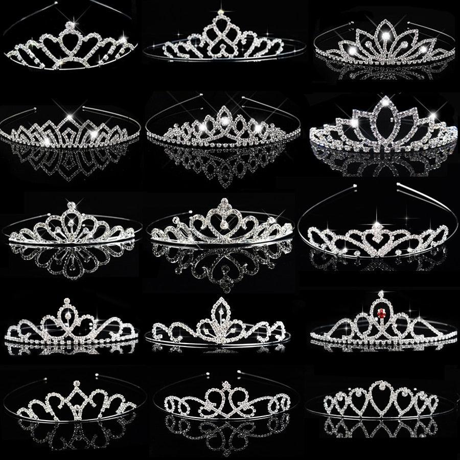 Children Tiaras And Crowns Headband Kids Girls Bridal Crystal Crown Wedding Party Accessories Hair Jewelry Ornaments Headpiece Bride Wedding Rhinestone Tiara Crown Gift Hair Accessories Children Princess Memorial Jewelry