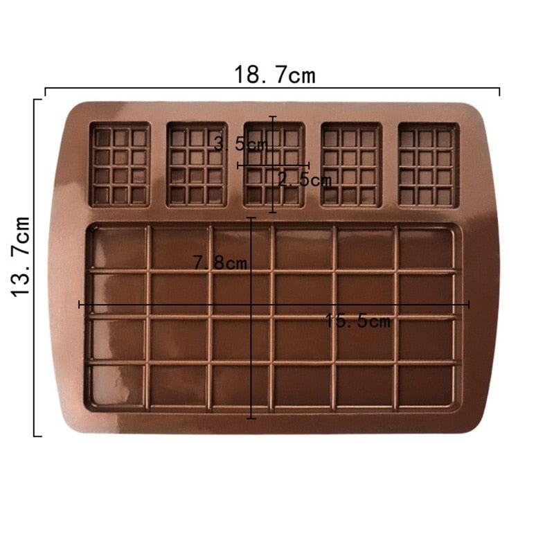 Chocolate Mold Silicone Waffle Pudding Baking Tool Love Fragments Shapes Mould Chocolate Chip Mold Baking Tool Cake Mold Popsicle Molds Non-Stick Silicone Candy Molds