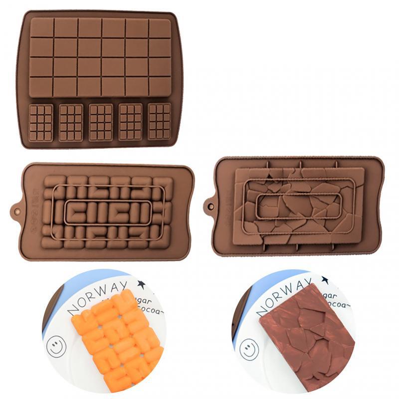 Chocolate Mold Silicone Waffle Pudding Baking Tool Love Fragments Shapes Mould Chocolate Chip Mold Baking Tool Cake Mold Popsicle Molds Non-Stick Silicone Candy Molds