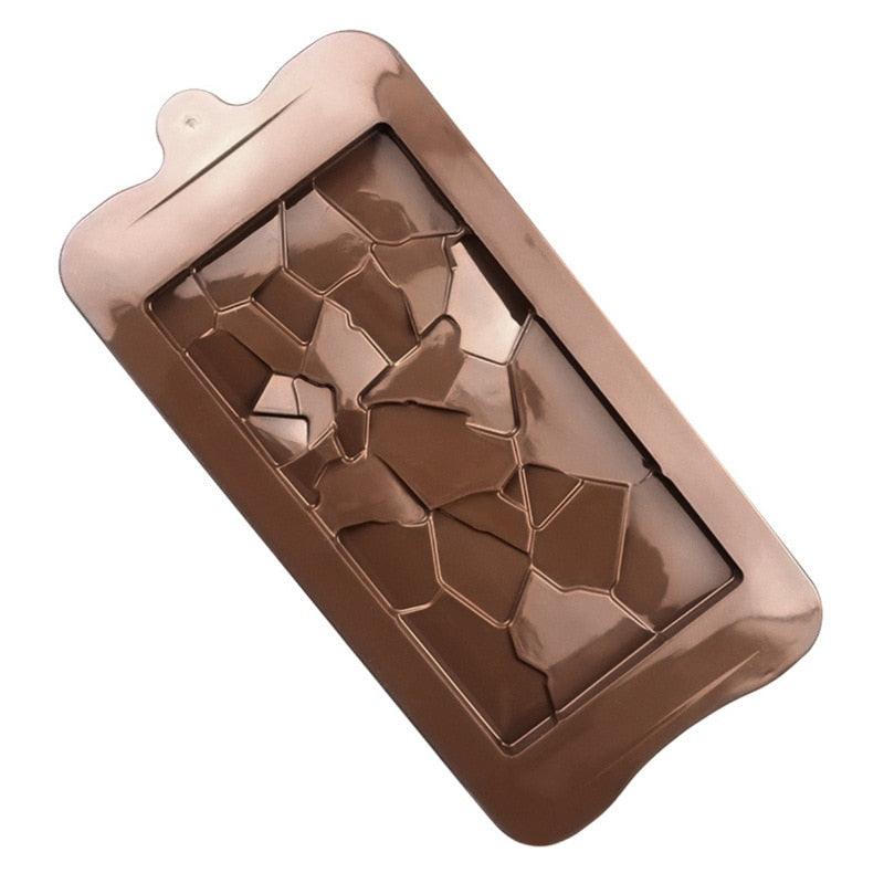 Chocolate Mold Silicone Waffle Pudding Baking Tool Love Fragments Shapes Mould Chocolate Chip Mold Baking Tool Cake Mold Popsicle Molds Non-Stick Silicone Candy Molds