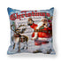 Christmas Pillowcase Holiday Decoration Christmas Santa Pillow Covers Santa Claus Pillow Covers Christmas Sofa Throw Pillow Home Cushion Cover Christmas Snowman Print Pillowcase Letter 45x45CM