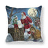 Christmas Pillowcase Holiday Decoration Christmas Santa Pillow Covers Santa Claus Pillow Covers Christmas Sofa Throw Pillow Home Cushion Cover Christmas Snowman Print Pillowcase Letter 45x45CM