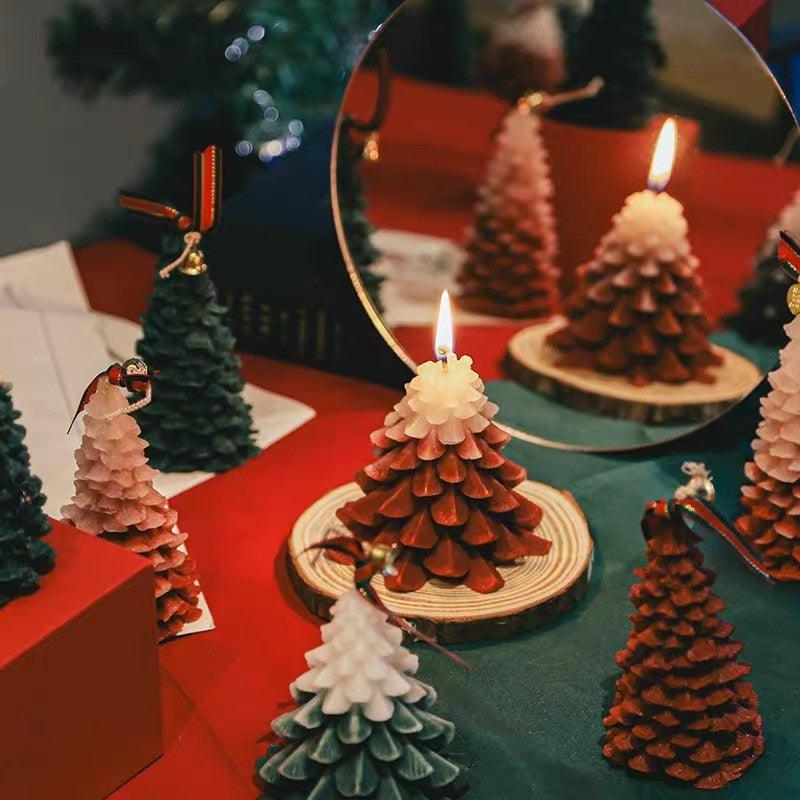 Christmas Pine Cones Candles Pine Cone Candles For Christmas Tree Shape Candle Scented Christmas Candle Christmas Decoration Candle Elk Christmas Tree Scented Candle Home Creative Gifts