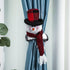 Christmas Plaid Curtain Buckle Santa Snowman Curtain Tiebacks Tie Rope Christmas Decor Curtain Buckle Bandage Curtain Tieback Santa Curtain Buckle Tieback Curtain Holder Fastener Doll Wine Bottle Topper For Home Window Decorations Christmas Ornaments