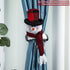 Christmas Plaid Curtain Buckle Santa Snowman Curtain Tiebacks Tie Rope Christmas Decor Curtain Buckle Bandage Curtain Tieback Santa Curtain Buckle Tieback Curtain Holder Fastener Doll Wine Bottle Topper For Home Window Decorations Christmas Ornaments