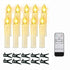 Christmas Tree Clip Candle Warm White Battery Operated Waterproof LED Flameless Taper Ivory Floating Candles with Remote Timer Ideal For Home Flameless Flashing With Remote And Suction Cup LED Candles For Halloween Birthday Garden Decoration