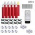 Christmas Tree Clip Candle Warm White Battery Operated Waterproof LED Flameless Taper Ivory Floating Candles with Remote Timer Ideal For Home Flameless Flashing With Remote And Suction Cup LED Candles For Halloween Birthday Garden Decoration