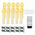 Christmas Tree Clip Candle Warm White Battery Operated Waterproof LED Flameless Taper Ivory Floating Candles with Remote Timer Ideal For Home Flameless Flashing With Remote And Suction Cup LED Candles For Halloween Birthday Garden Decoration