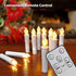 Christmas Tree Clip Candle Warm White Battery Operated Waterproof LED Flameless Taper Ivory Floating Candles with Remote Timer Ideal For Home Flameless Flashing With Remote And Suction Cup LED Candles For Halloween Birthday Garden Decoration