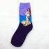 Classic Autumn Winter Retro Personality Art Van Gogh Mural World Famous Oil Painting Female Sock For Men And Women