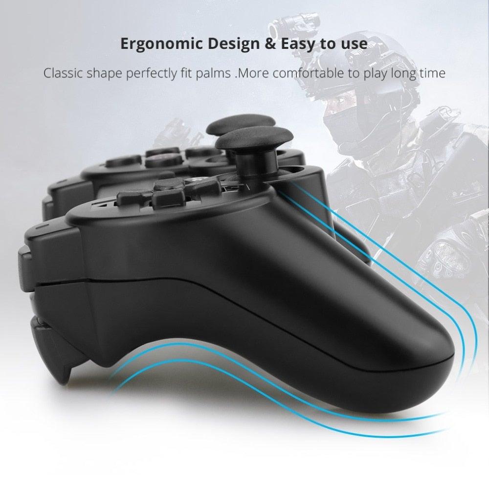 Classic Blue Bluetooth Wireless Joystick Gamepad Controller Compatible With PC Monitor Laptop - STEVVEX Game - 221, all in one game controller, best quality joystick, black gamepad, bluetooth support available, bluetooth wireless gamepad, classic joystick, controller for pc, game, Game Controller, Game Pad, Ggaming controller, joystick, joystick for games, wireless gamepad - Stevvex.com