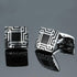 Classic Business Gift For Men Unique Square Luxury Square Cufflinks Anniversary Husband Present Elegant Design Cuff Links Set Men Wedding Party Cufflinks