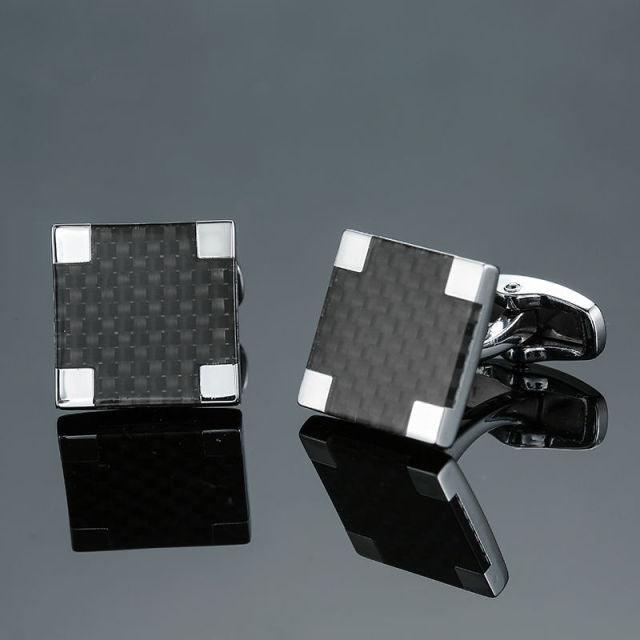 Classic Business Gift For Men Unique Square Luxury Square Cufflinks Anniversary Husband Present Elegant Design Cuff Links Set Men Wedding Party Cufflinks