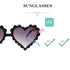 Classic Children's Fashionable  Cute Heart-Shaped Sunglasses  Designer Personalized Flower  Love Baby Sunglasses  Block 90% Of UVB and UVA Rays over sized heart shaped sunglasses