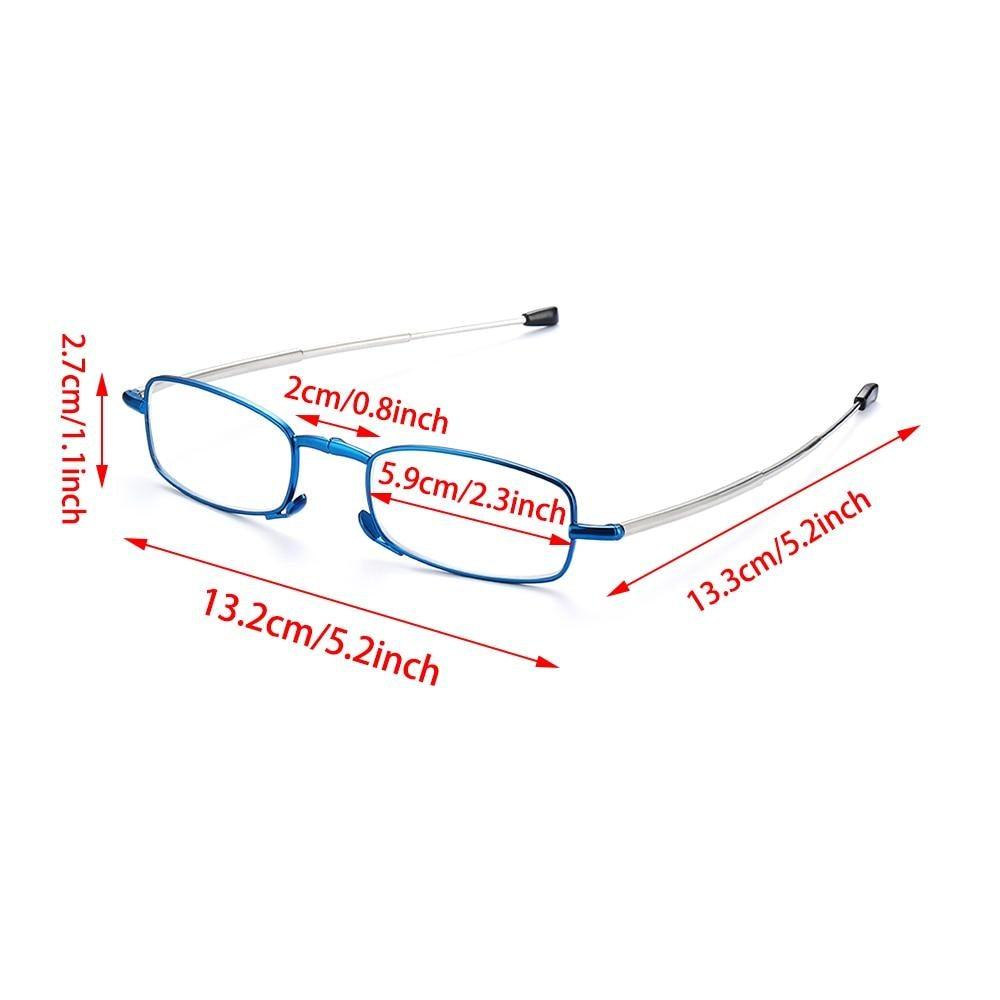 Classic Fashionable Folding Reading Glasses With Case  For Men Women Telescopic Rotation Eyeglasses Includes Glasses Case Blue Light Blocking Reading Glasses Folding Reading Glasses, Small Folding Readers for Men Women