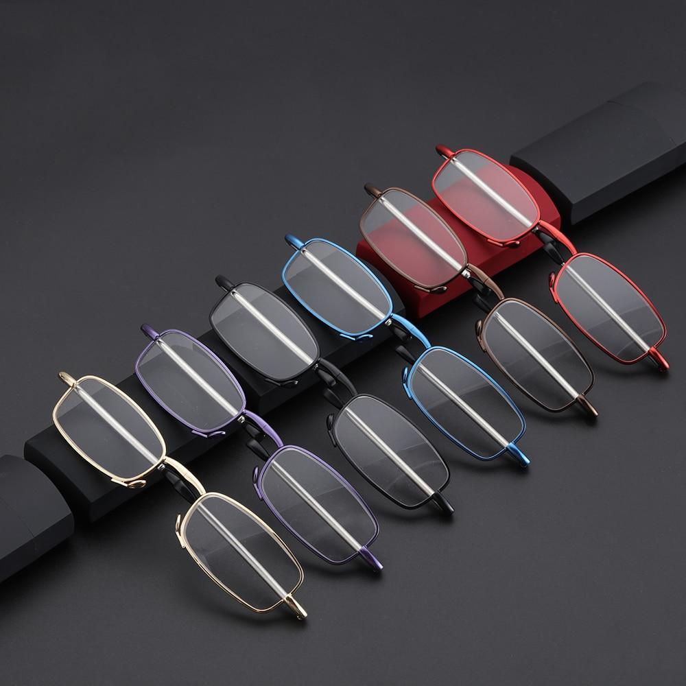 Classic Fashionable Folding Reading Glasses With Case  For Men Women Telescopic Rotation Eyeglasses Includes Glasses Case Blue Light Blocking Reading Glasses Folding Reading Glasses, Small Folding Readers for Men Women