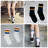 Classic Letter Print Fashion Sporty Short Socks Girls Cute Harajuku Socks Casual Cool Skateboard Socks Made Out Of Pure Cotton Breathable Socks For Men And Women