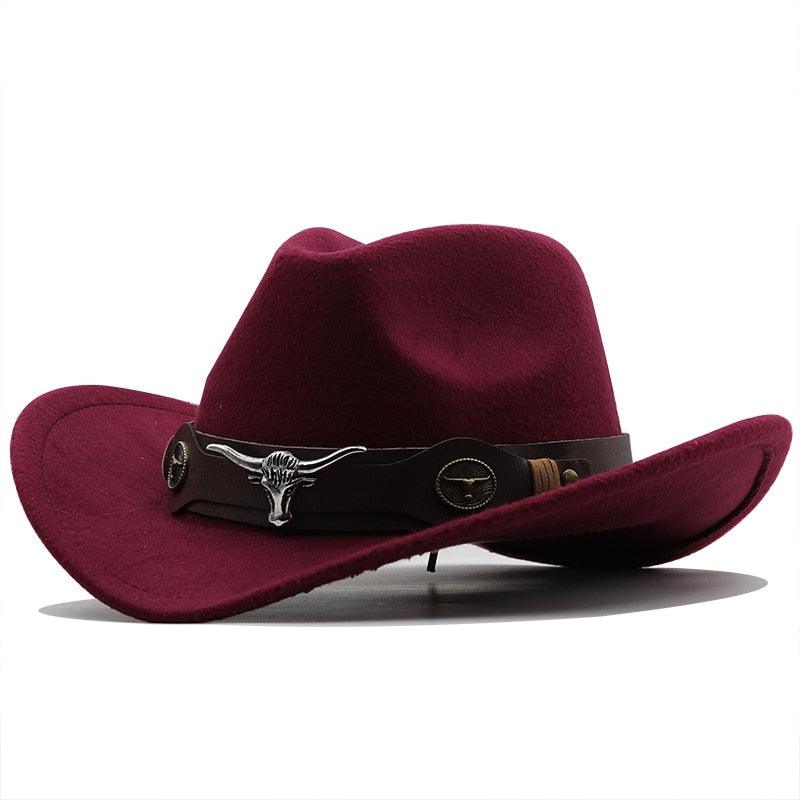 Classic Simple Women Men Wool Western Cowboy Hat Women Men's Western Cowboy Unisex Hat Gentleman Wide Brim Hat Dad Cowgirl Hats Cowgirl Hats With Wide Belt