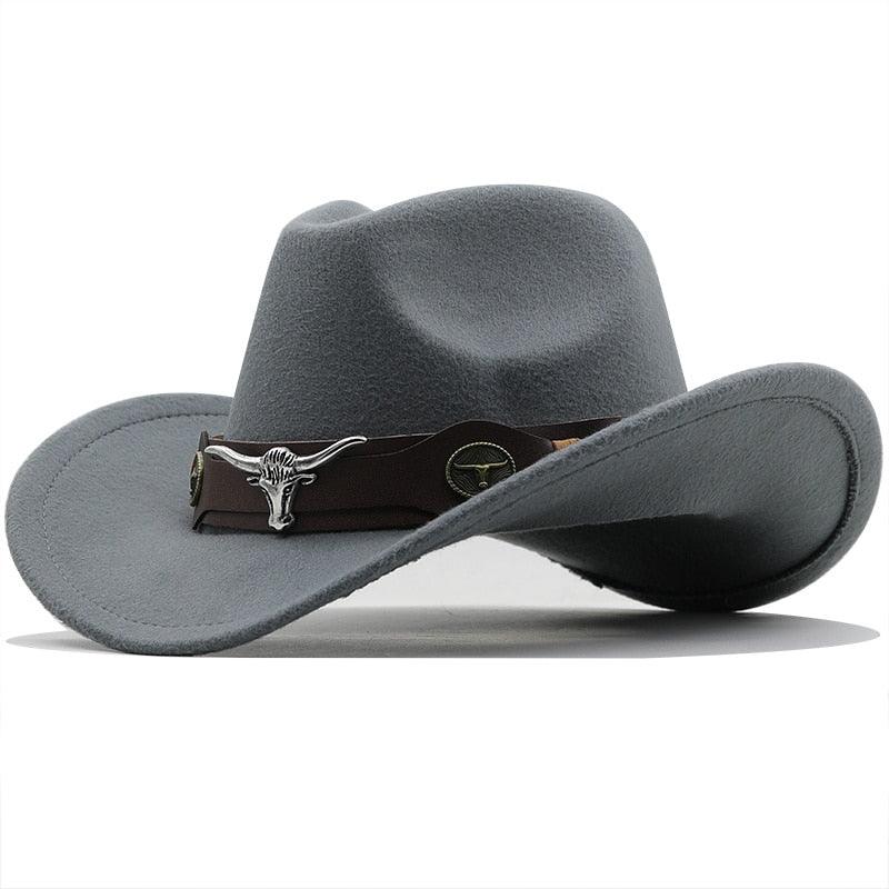 Classic Simple Women Men Wool Western Cowboy Hat Women Men's Western Cowboy Unisex Hat Gentleman Wide Brim Hat Dad Cowgirl Hats Cowgirl Hats With Wide Belt