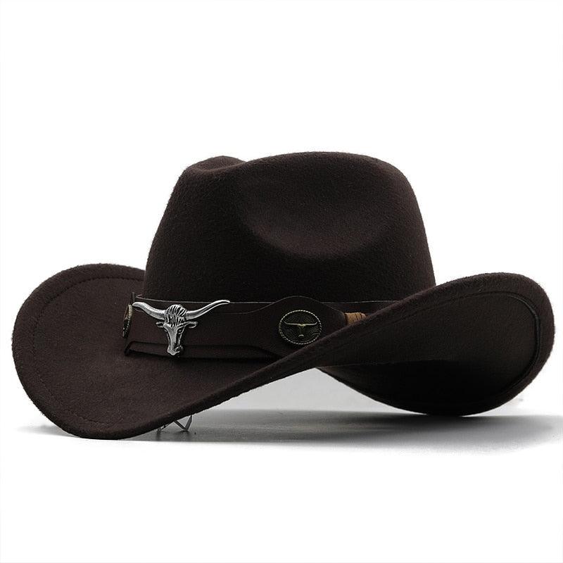 Classic Simple Women Men Wool Western Cowboy Hat Women Men's Western Cowboy Unisex Hat Gentleman Wide Brim Hat Dad Cowgirl Hats Cowgirl Hats With Wide Belt