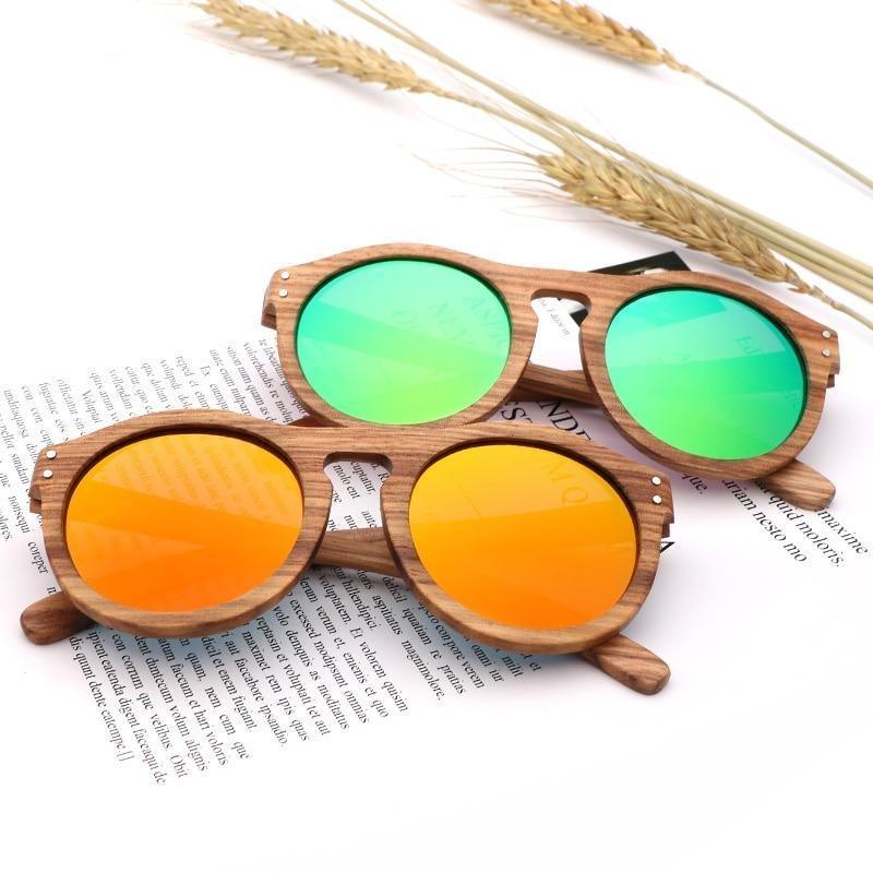 Classic Style Wood Retro Style Sunglasses For Men And Women Sunglasses Stylish New Frames  Round Shape Sunglasses Frame Round Polarized