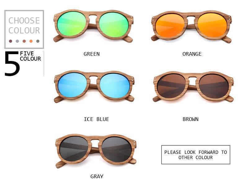 Classic Style Wood Retro Style Sunglasses For Men And Women Sunglasses Stylish New Frames  Round Shape Sunglasses Frame Round Polarized