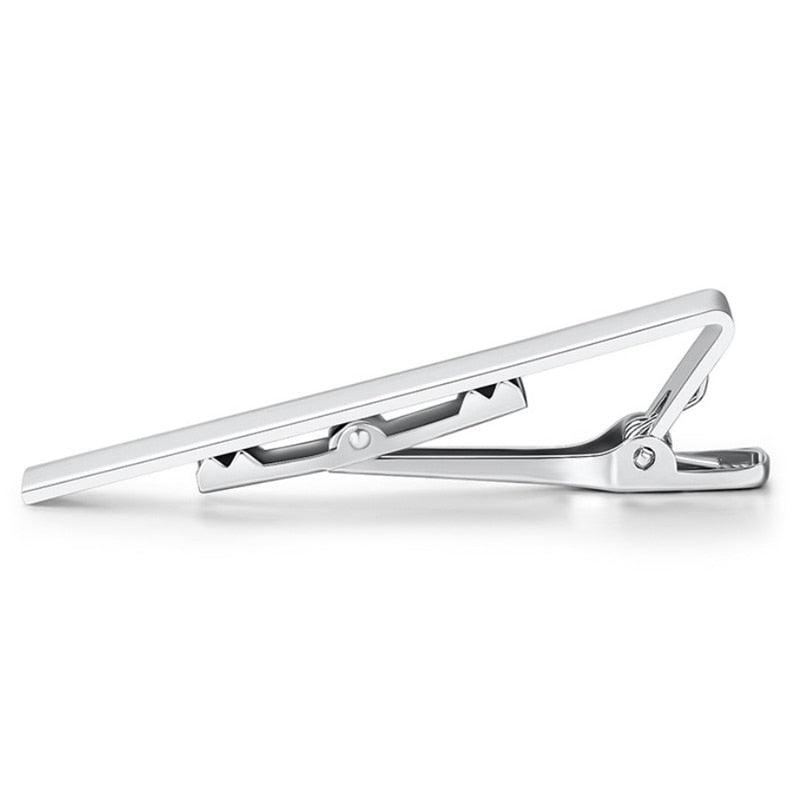 Classic Tie Clip Fashion Style Tie Bars For Men Metal Tone Tie Bar Clip Tie Pins Elegant Tie Clips For Men Fathers' Day Valentine's Day Gift Simple Bar Clasp Practical Necktie Accessories Clasp Tie Pin For Mens Collar Clip