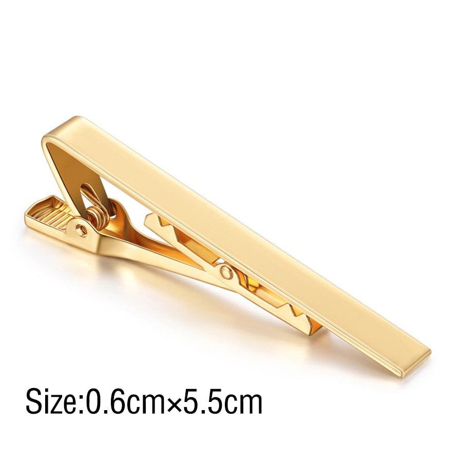 Classic Tie Clip Fashion Style Tie Bars For Men Metal Tone Tie Bar Clip Tie Pins Elegant Tie Clips For Men Fathers' Day Valentine's Day Gift Simple Bar Clasp Practical Necktie Accessories Clasp Tie Pin For Mens Collar Clip